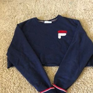 Cropped crew neck